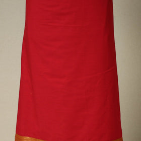 Red 3pc Cotton Unstitched Dharwad Dress Material