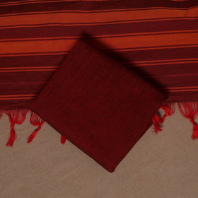 Red - 3pc cotton unstitched dharwad dress material 06