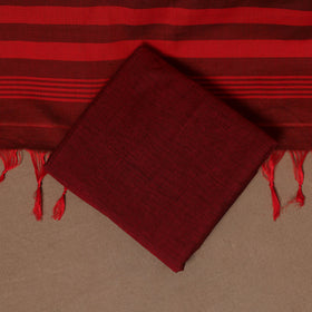 Red - 3pc cotton unstitched dharwad dress material 09