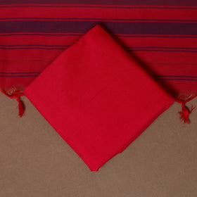 Red - 3pc cotton unstitched dharwad dress material 14