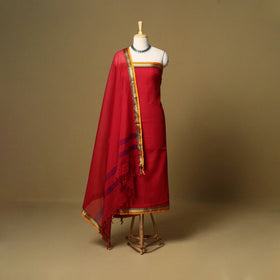 3pc cotton unstitched dharwad dress material with border 11