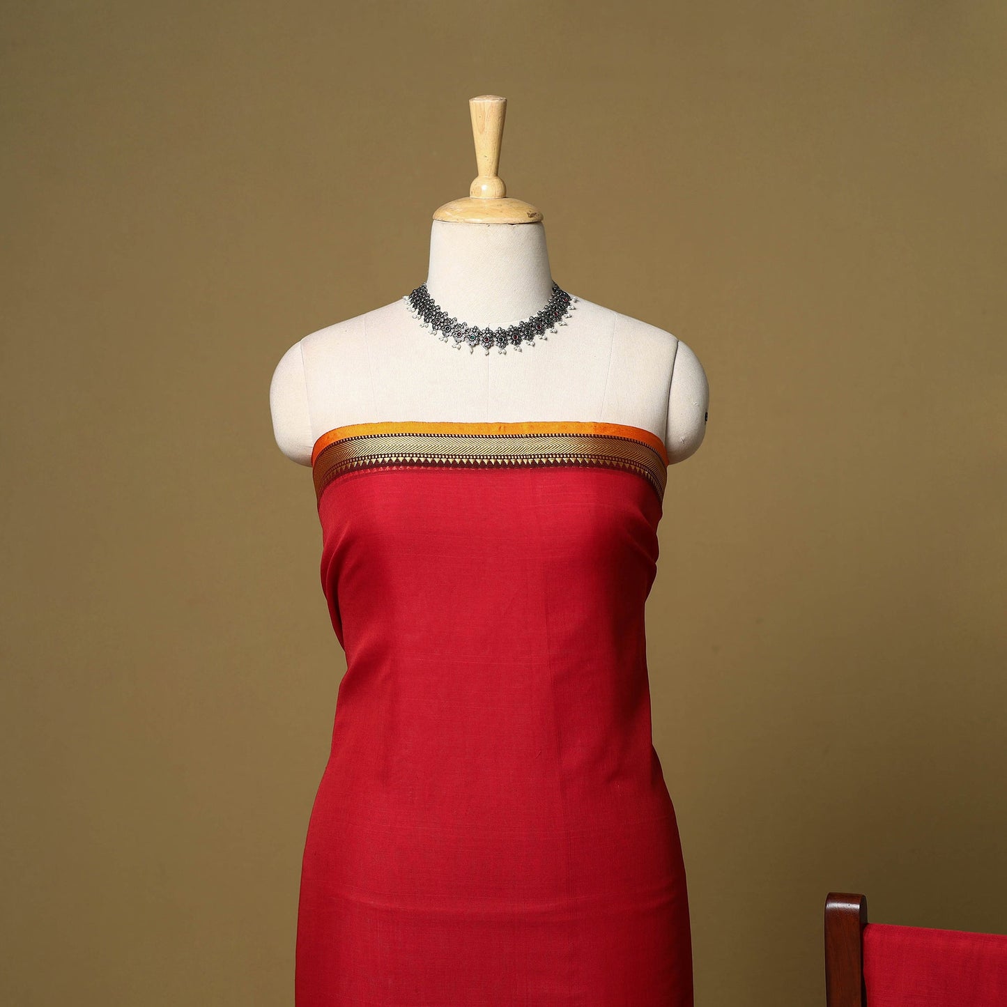 3pc cotton unstitched dharwad dress material with border 11