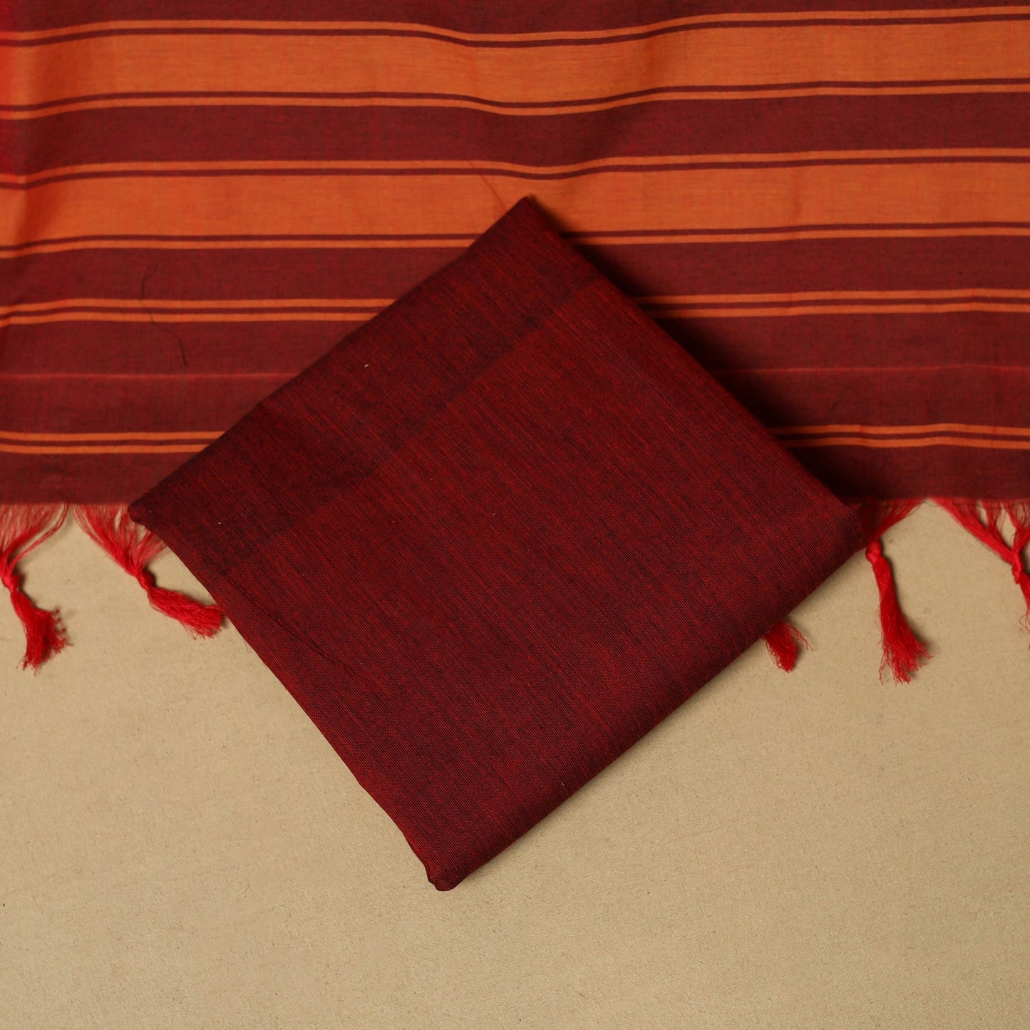 3pc cotton unstitched dharwad dress material with border 12