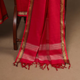 Red - 3pc cotton unstitched dharwad dress material