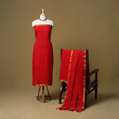 3pc cotton unstitched dharwad dress material with border 21