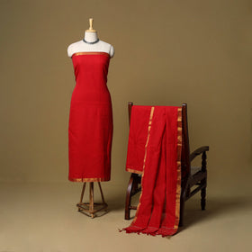 3pc cotton unstitched dharwad dress material with border 21