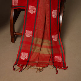 Red - 3pc cotton unstitched dharwad dress material