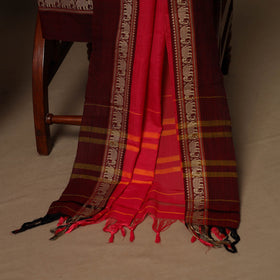 Red - 3pc cotton unstitched dharwad dress material