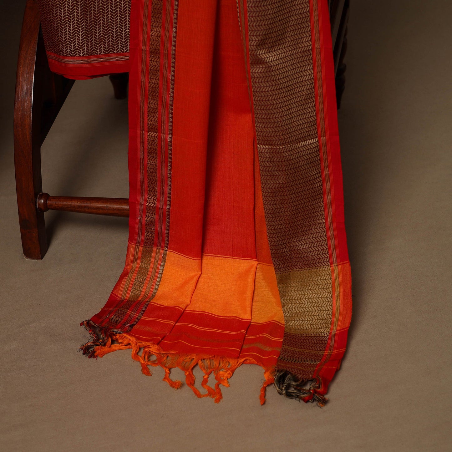 Red - 3pc cotton unstitched dharwad dress material