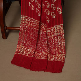 Red - 3pc cotton unstitched hand batik dress material 06