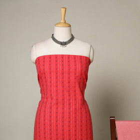 Red - 3pc cotton unstitched jacquard dress material 38