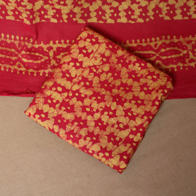 Red - 3pc cotton unstitched kutch batik dress material 04