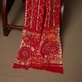 Red - 3pc cotton unstitched kutch batik dress material 08