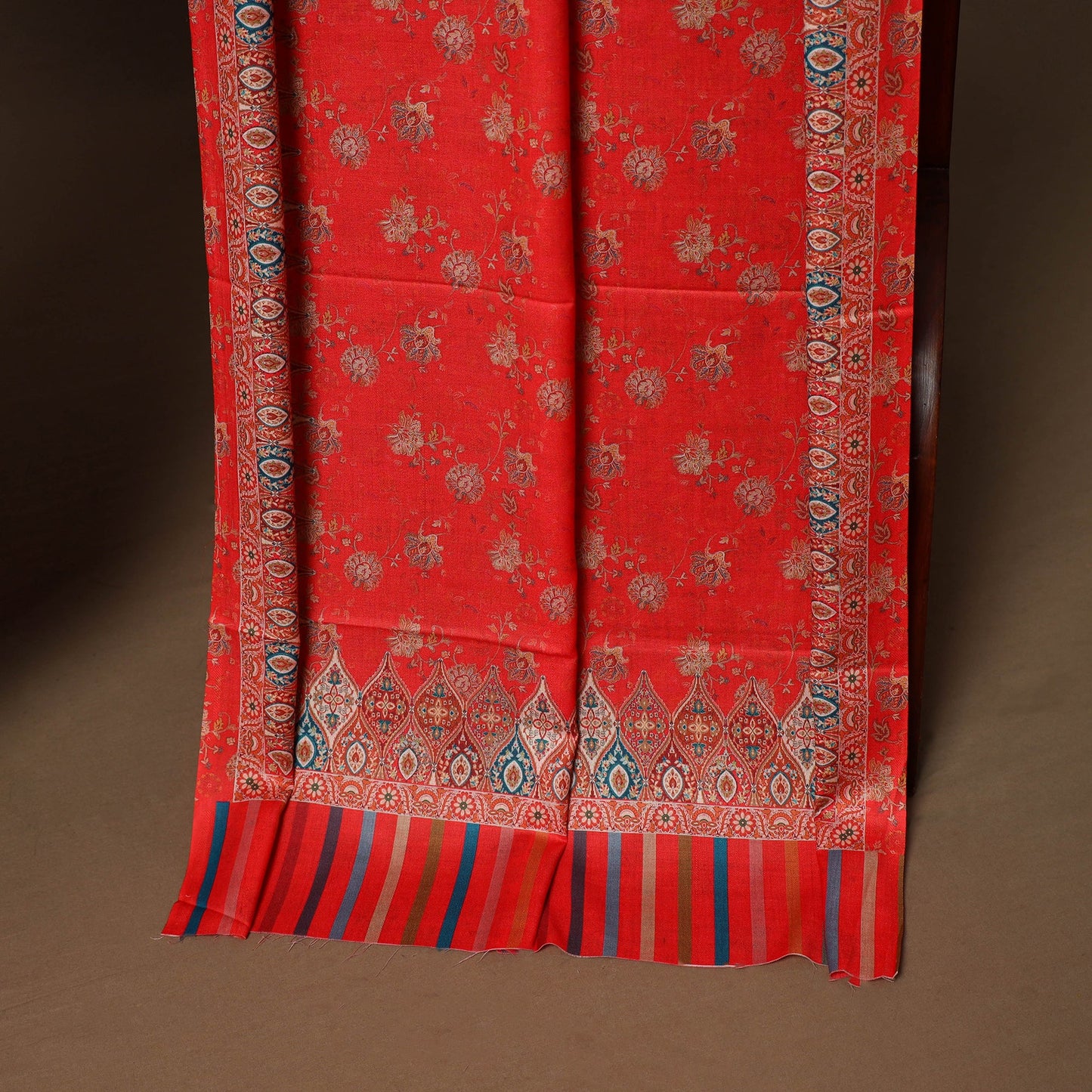 Red - 3pc digital merino wool unstitched dress material 44