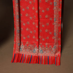 Red - 3pc digital merino wool unstitched dress material 44