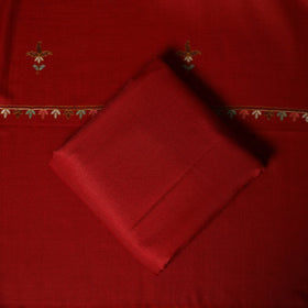 3pc embroidered merino wool unstitched dress material 11