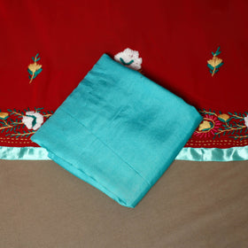 Red - 3pc hand embroidery georgette unstitched phulkari