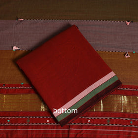  Red 3pc Handloom Cotton Kutch Bhujodi Dress Material