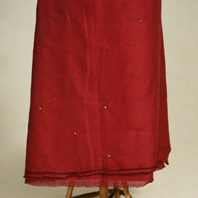  Red 3pc Handloom Cotton Kutch Bhujodi Dress Material