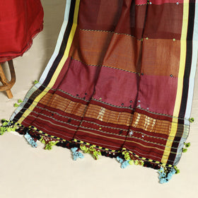  Red 3pc Handloom Cotton Kutch Bhujodi Dress Material