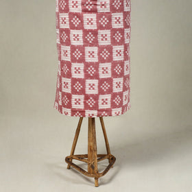 Red 3pc Handloom Cotton Sambalpuri Ikat Dress Material