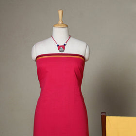 Red - 3pc unstitched mangalagiri dress material