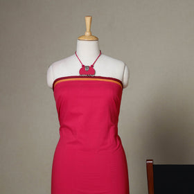 Red - 3pc unstitched mangalagiri dress material