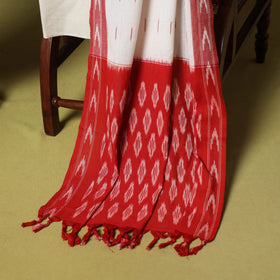 Red - 3pc handloom cotton unstitched pochampally ikat dress