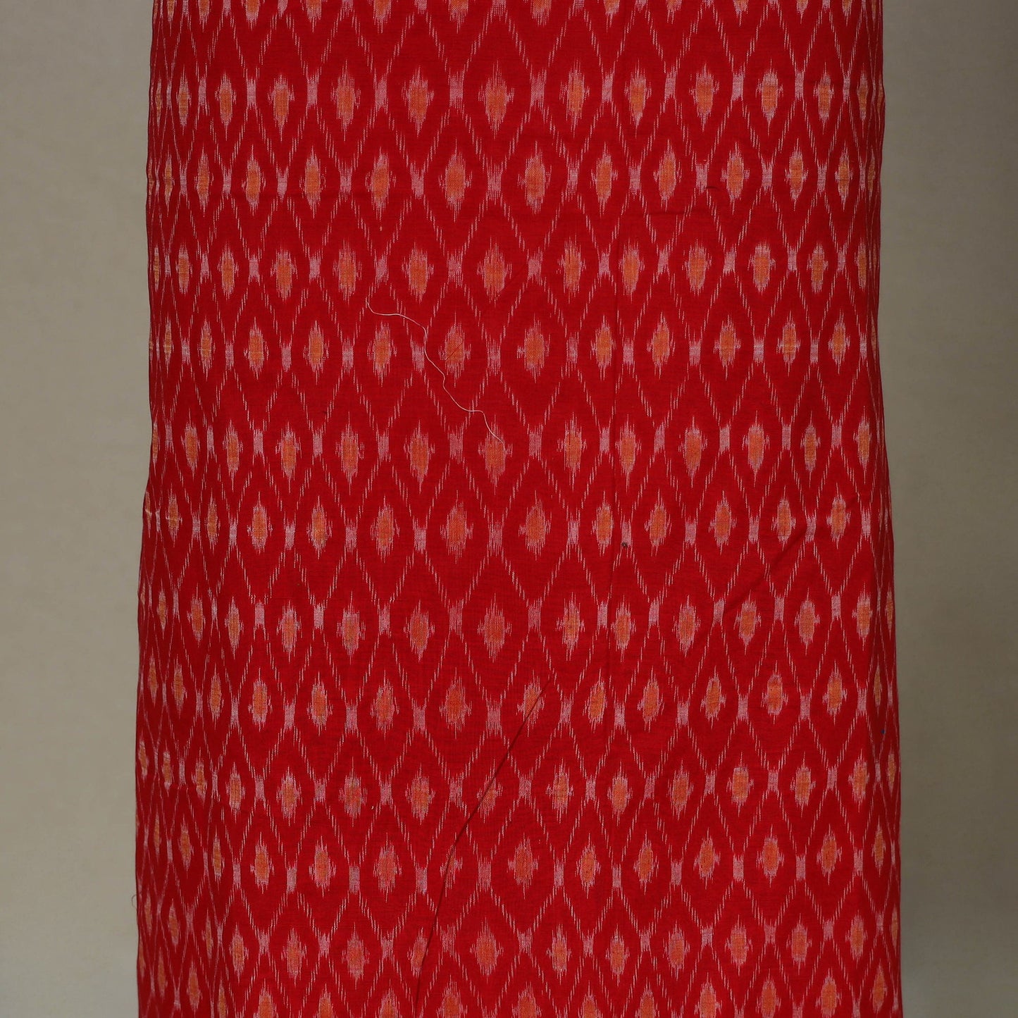Red - 3pc handloom cotton unstitched sambalpuri dress