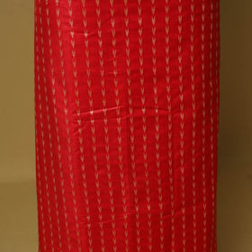 Red - 3pc handloom mulberry unstitched suit material set