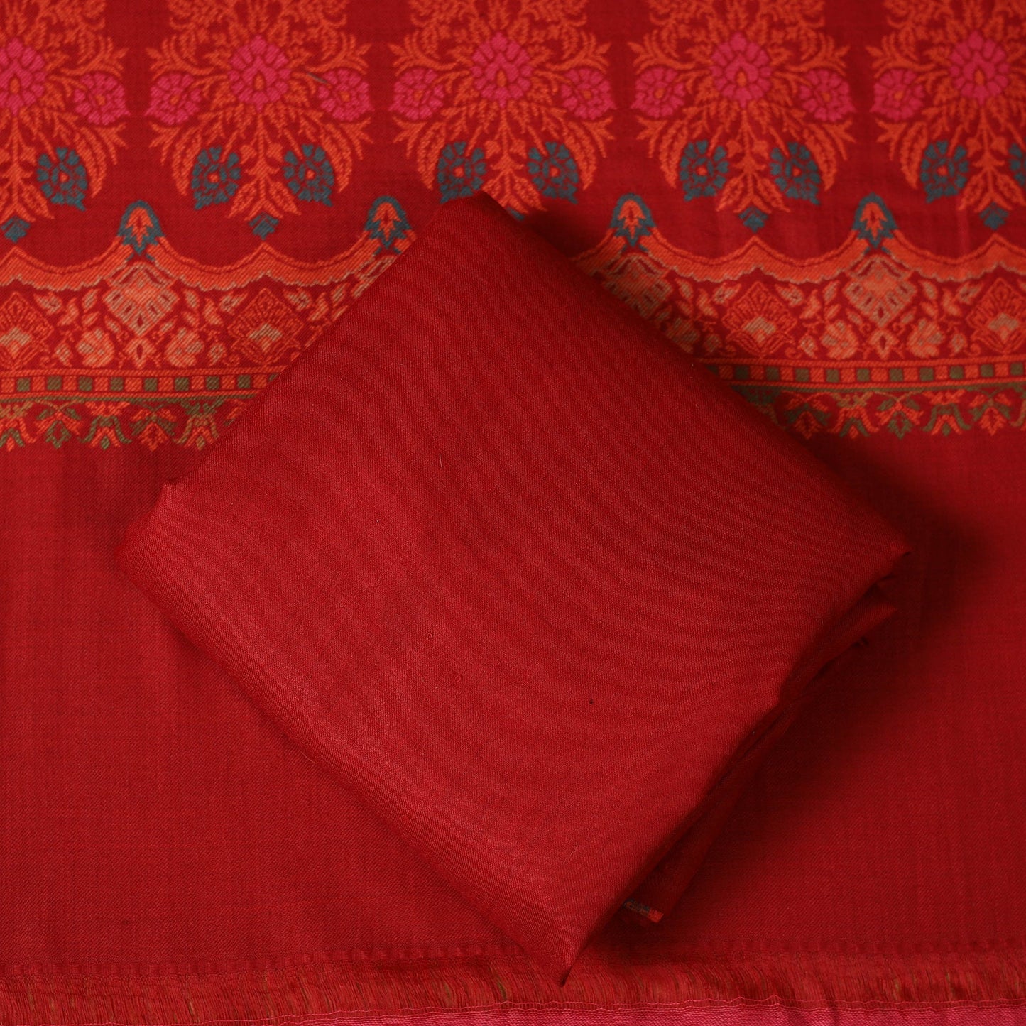 3pc jacquard weave merino wool unstitched dress material 11