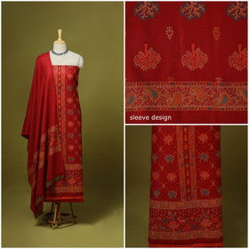 3pc jacquard weave merino wool unstitched dress material 36