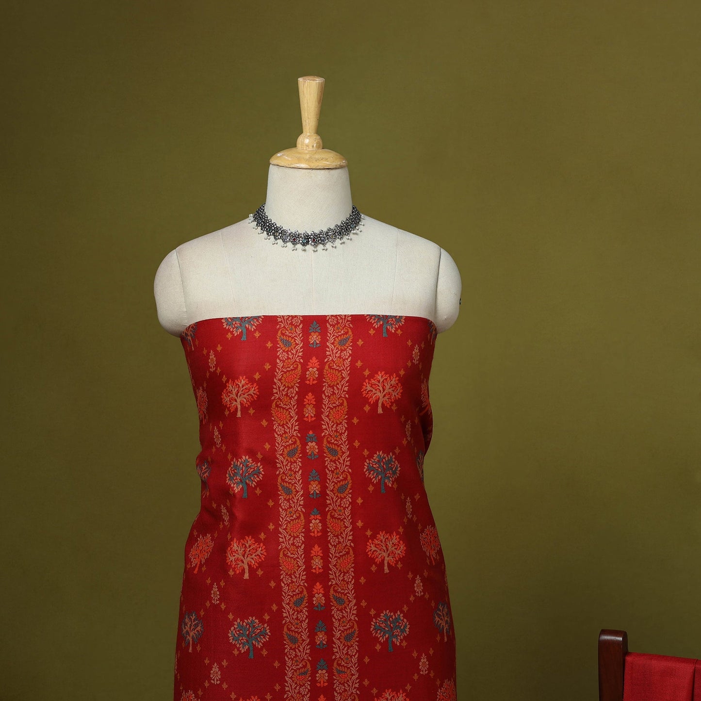 3pc jacquard weave merino wool unstitched dress material 36