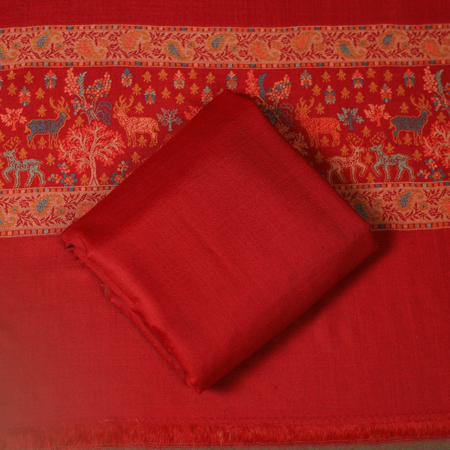 3pc jacquard weave merino wool unstitched dress material 36