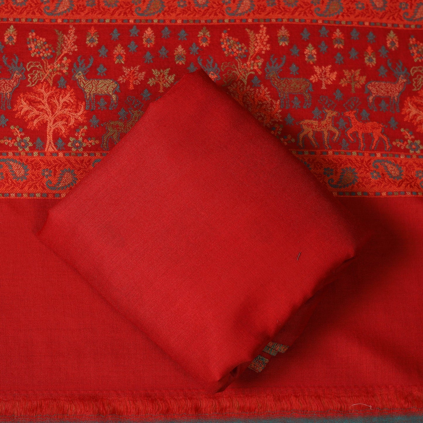 3pc jacquard weave merino wool unstitched dress material 37