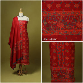 3pc jacquard weave merino wool unstitched dress material 37