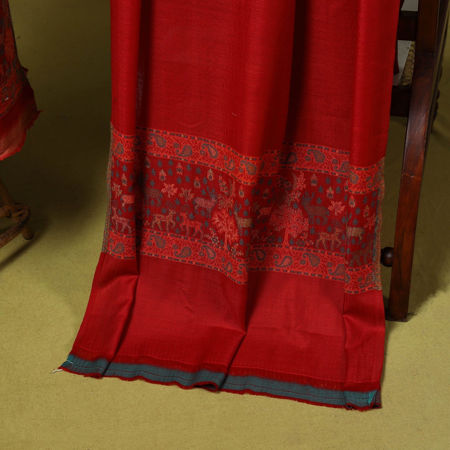 3pc jacquard weave merino wool unstitched dress material 37