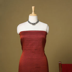 Red - 3pc karnataka weave cotton unstitched khun dress