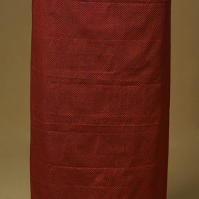 Red - 3pc karnataka weave cotton unstitched khun dress