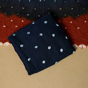 3pc kutch tie-dye satin cotton unstitched bandhani dress