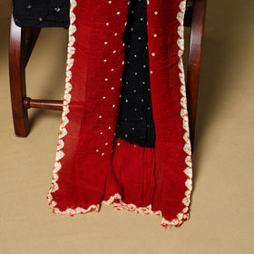 3pc kutch tie-dye satin cotton unstitched bandhani dress