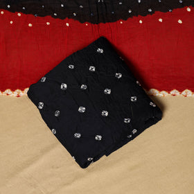 3pc kutch tie-dye satin cotton unstitched bandhani dress