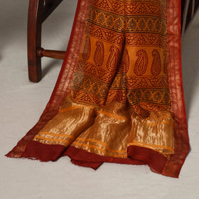 Red - 3pc maheshwari silk unstitched bagh dress material 05