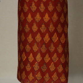 Red - 3pc maheshwari silk unstitched bagh dress material 05