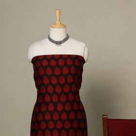 Red - 3pc maheshwari silk unstitched bagh dress material 08