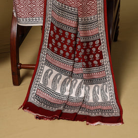 Red - 3pc modal silk unstitched bagh dress material 27