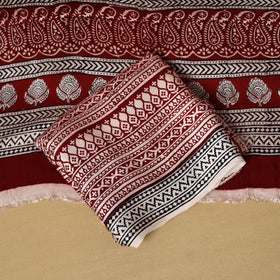 Red - 3pc modal silk unstitched bagh dress material 32