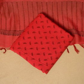 3pc mul chanderi handloom unstitched sanganeri dress