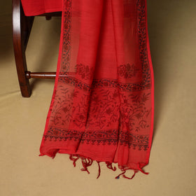 3pc mul chanderi handloom unstitched sanganeri dress