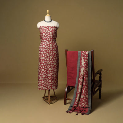 3pc pashmina wool handloom unstitched sanganeri dress